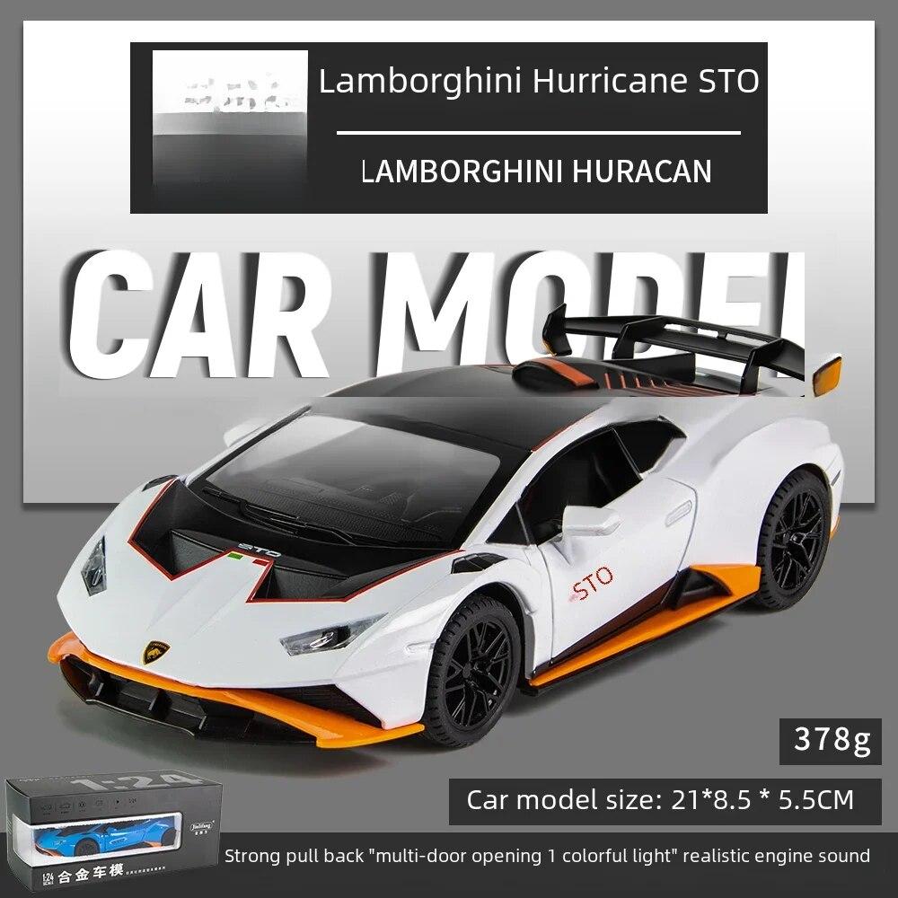 Модель автомобиля Lamborghini STO Alloy в масштабе 1/24 — идеальная копия суперкара для коллекционеров — точная детализация, первоклассное мастерство