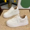 Genuine Leather Thick Soled Board Shoes for Women Korean Style Trendy Casual Sports Versatile White Shoes