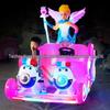 Children's & Adults' Luminous Electric Scooter with Seat - Outdoor Double Bumper Amusement Vehicle