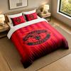 3-Piece Bed Sheet Set with Manchester United Design, 1 Flat Sheet and 2 Pillowcases for Bedroom