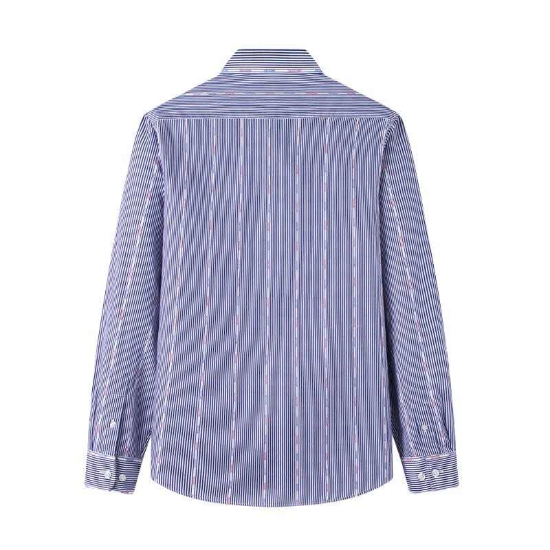 Navigare Men's Cotton Antibacterial Striped Long-Sleeve Shirt