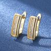 925 Sterling Silver Earrings For Women Round Zircon Earrings Sparkling Party Wedding Jewelry Gift Accessories
