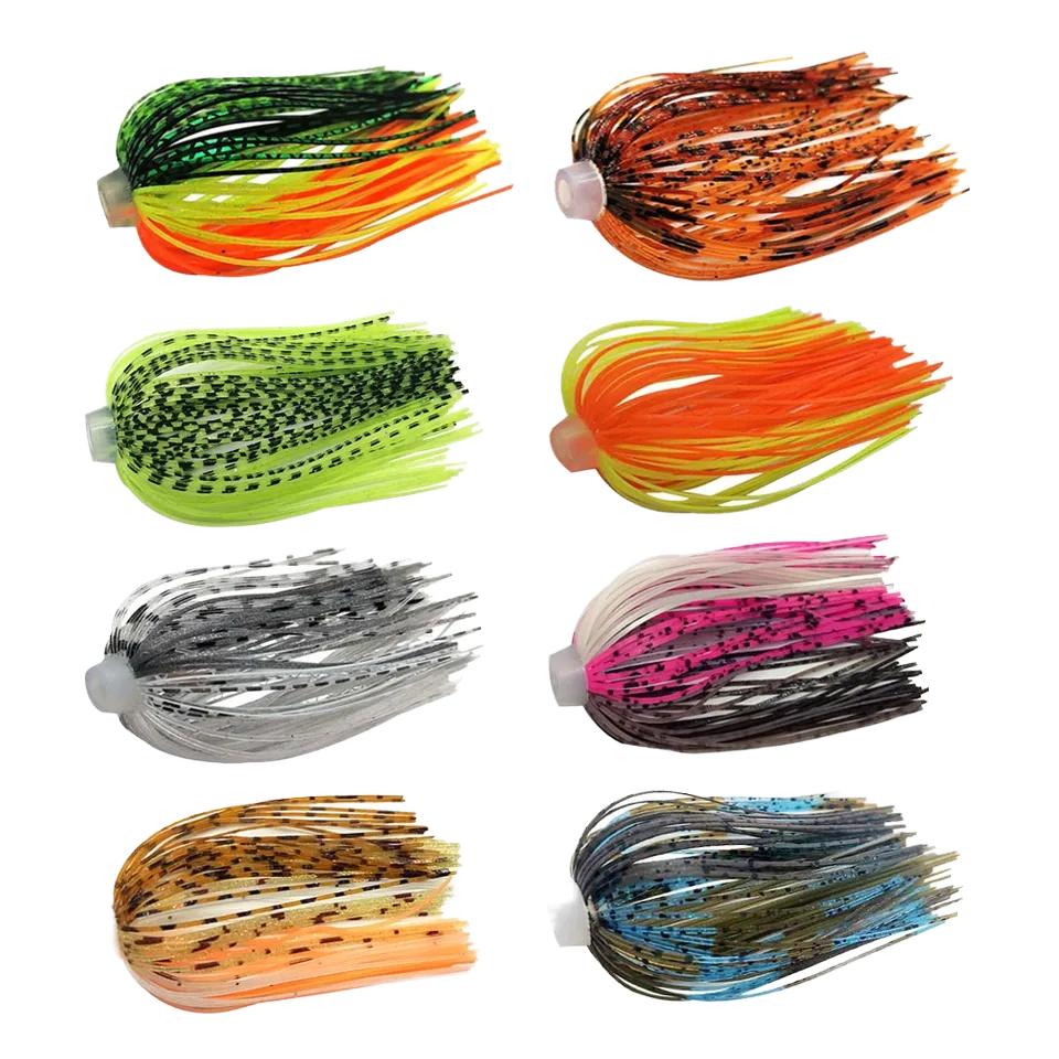 88 Strands 64mm Silicone Artificial Soft Bait Freshwater Trolling Lure Skirts Elastic Hole Carp Fishing Accessories Spinner Bait