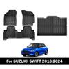 Для Suzuki SWIFT 2016-2025 автомобильные коврики в багажник, накладка на багажник TPE 3D, комплект всепогодных водонепроницаемых ковриков для автомобилей с правым рулем