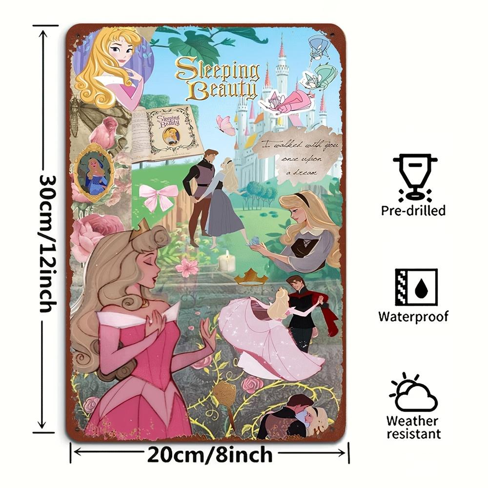 1pc Sleeping Beauty Aurora & Maleficent Themed Iron Wall Art - 20.32x30.48 cm, Officially Licensed, Vintage Decor for Home, Bar,