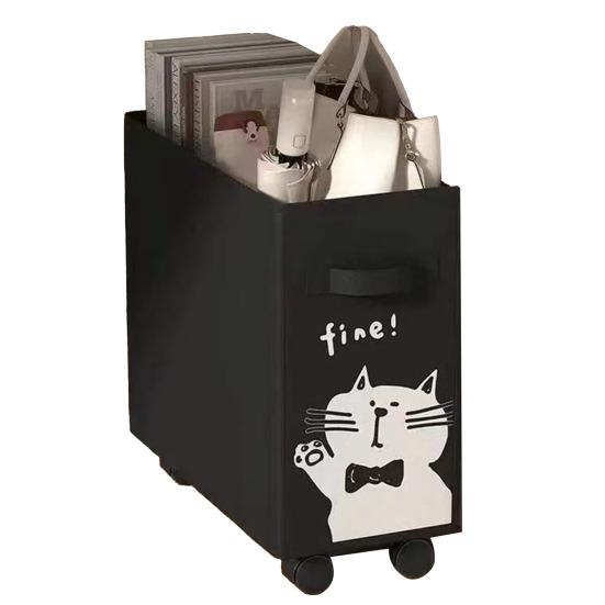 Storage Basket Laundry Bin with Wheels Handle Design Large Capacity