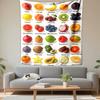 Colorful fruit variety chart educational tapestry Patterned tapestry for bedroom and living room home decor sofas