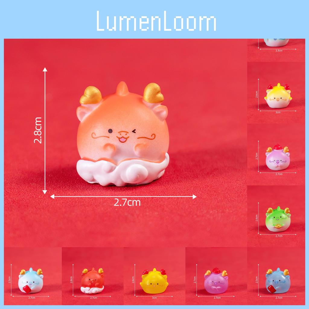 Adorable Resin Cartoon Dragon Figurines Cute Blind Box Decorations Desktop Decor