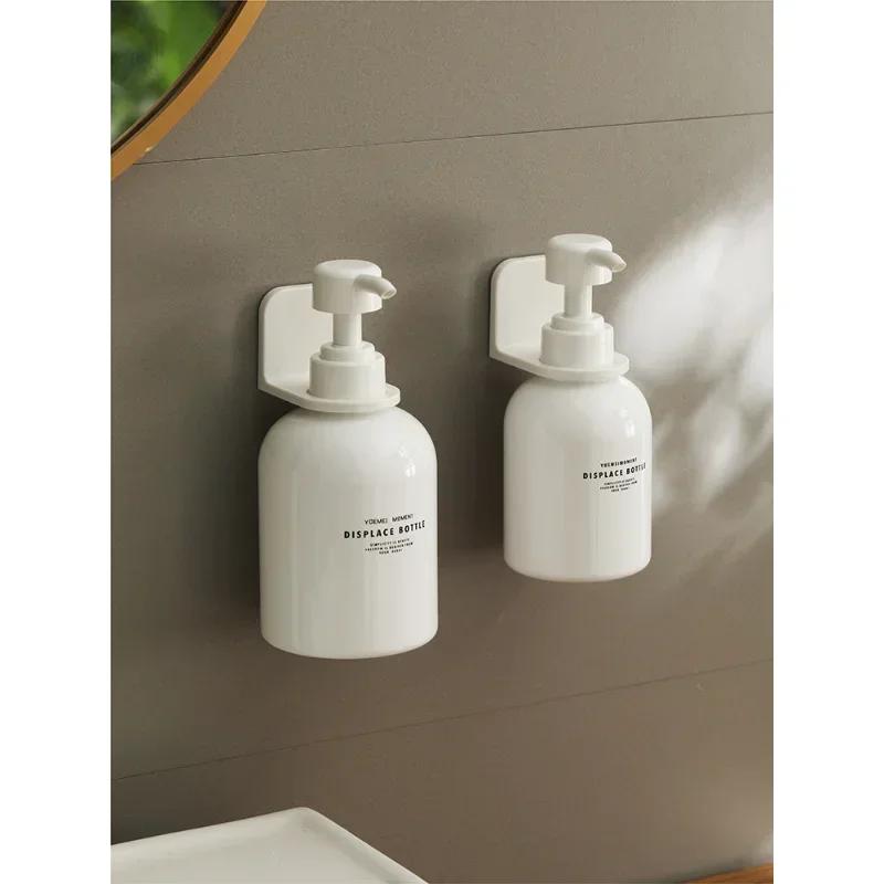 1/2pcs Wall Mounted Dispenser Bottle Holder Adhesive Shampoo Lotion Hand Soap Bottle Hanger Bathroom Storage Rack