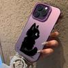 Милый маленький черный кот для чехла мобильного телефона iPhone 16 Pro Apple 15 простой стиль 14 противоударный 13/12/11 новый X