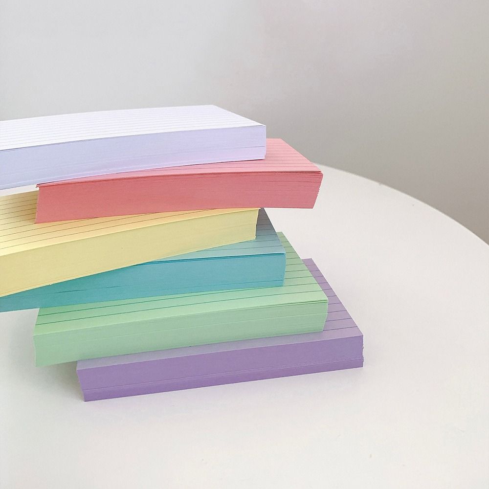 DIY Index Cards Horizontal Line Memo Pads Multifunctional Learning Flashcards School Office
