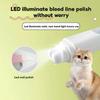 Перезаряжаемая электрическая пилка для ногтей для собак с USB-зарядкой, светодиодной подсветкой, триммер для кошачьих лап, уход за домашними животными в домашних условиях