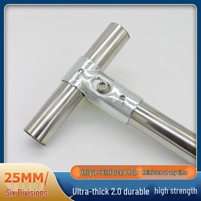Stainless Steel 25mm Six-Point Pipe Connector for Galvanized and Iron Pipes