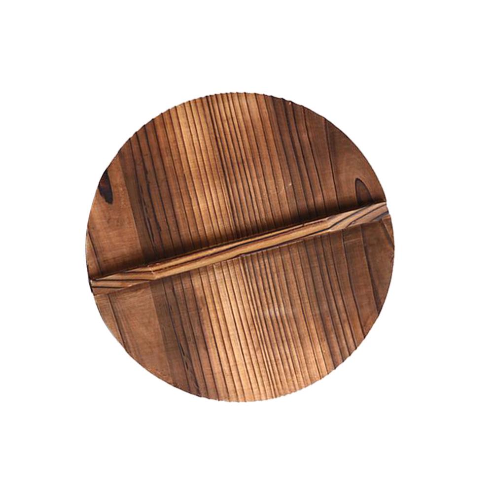 Деревянная крышка для кастрюли, защита от брызг масла, защита от ожогов, кухонный инструмент для приготовления пищи, термостойкая, большая ручка