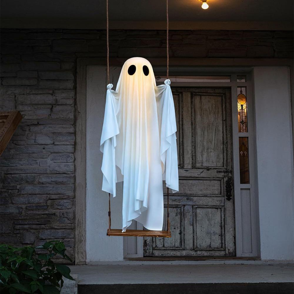 Remote-controlled Halloween Hanging Swing Ghost Luminous Ghost Swing Party
