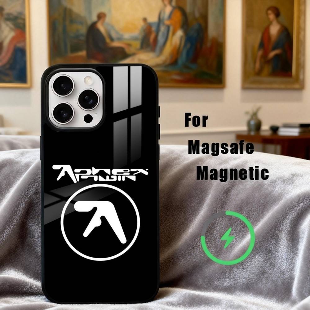 Чехол для телефона A-Aphex T-Twins-S Logo A-Art для iPhone17,16,15,14,13,12,11 Plus,Pro Max Магнитный для беспроводной зарядки Magsafe