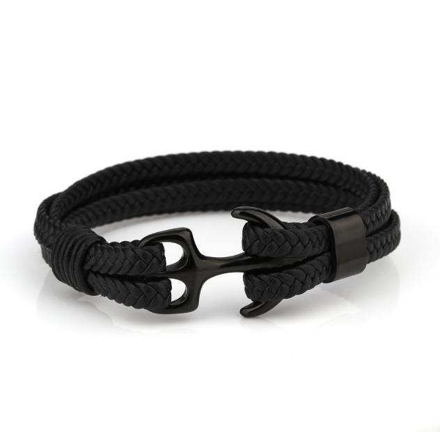 Navy Blue Braided Bracelet with Magnetic Clasp 21