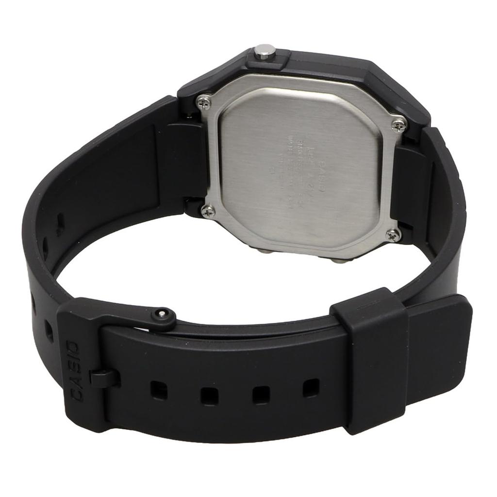 CASIO Standard Digital Men's Watch W-217H-9AV Black x Gold LCD Overseas Model