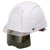 TOYO Helmet with Shield Venti Plus Styrofoam White/Clear/Green (#3 Standard) No.391F-C-G