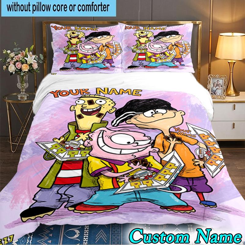 Custom Name 3PCS Ed Eddy Mystery Bedding Set,Including Duvet Cover And 2pcs Pillowcases Perfect for Bedroom,Dormitory,Fan Christmas gift