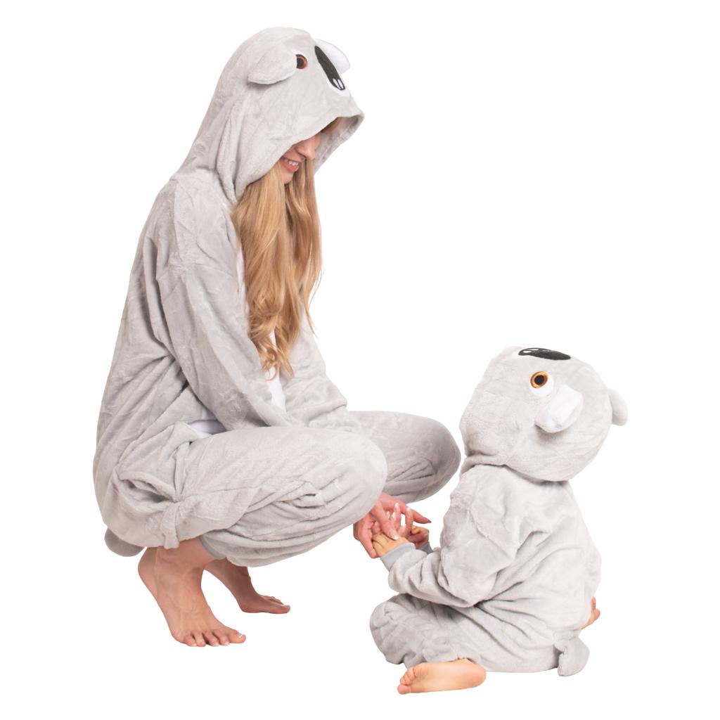 Piżama damska kombinezon kigurumi kostium szary onesie koala 155-165 cm m