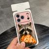 Cute Raccoon Phone Case For IPhone 17 Air 16 E Pro Max 15 14 13 Mini 12 Pro 11 Max Plus Black Soft Shell