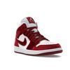 Кроссовки женские Air Jordan 1 Mid Red Velvet белые черные Team-Red FZ3334-100