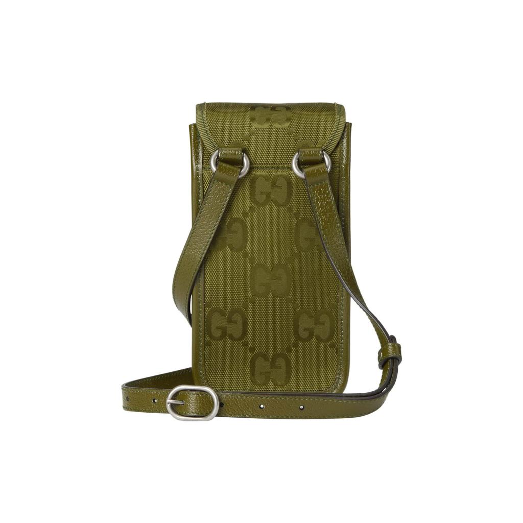 GUCCI Off The Grid Nylon With Leather Crossbody Bag, Shoulder Bag Men's Green 696018-H9HKJ-3300