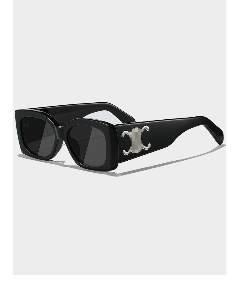 Internet celebrity square narrow frame sunglasses new sunglasses women sunscreen face small sunglasses