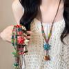 Retro Chinese Tassel Necklace: Unique Ethnic Style Women's High-End Clavicle Chain.