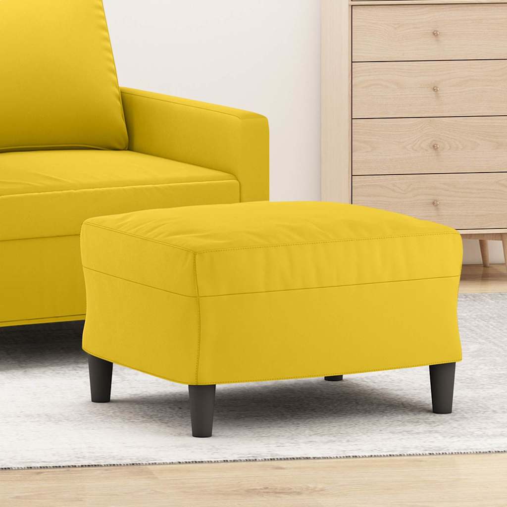 Footstool Yellow 60x50x41 cm Velvet