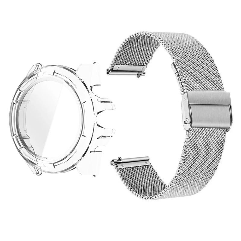 Smartwatch Stainless Steel Band with PC Protection Case Cover For TicWatch Atlas Pro 5 Enduro