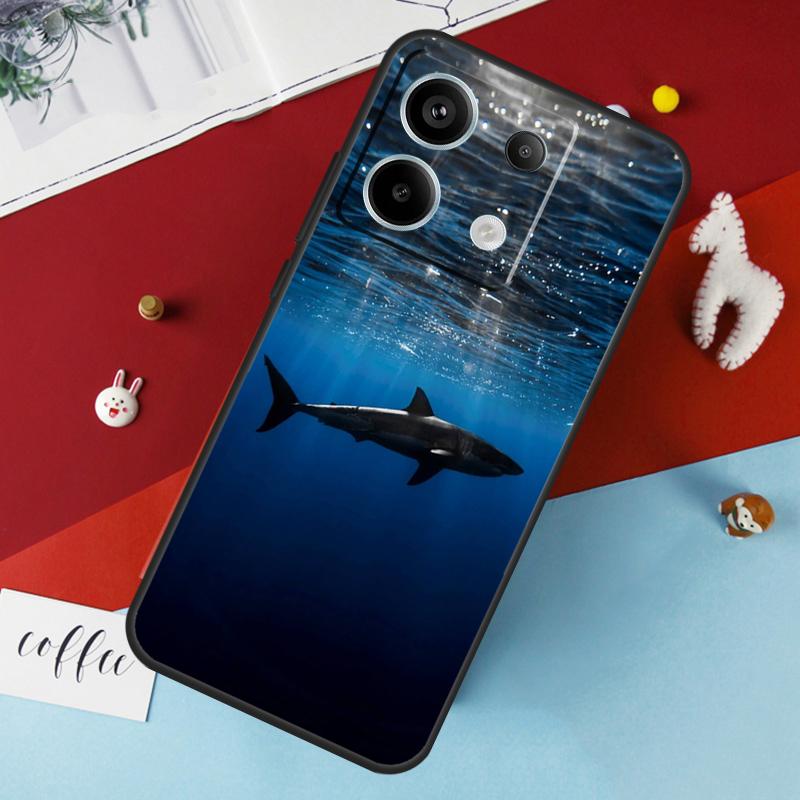 Чехол с акулой и морскими рыбами для Xiaomi Redmi Note 14 Pro 13 12 11 10 15 Pro Plus Redmi 14C 15C 10C 12C 13C 15
