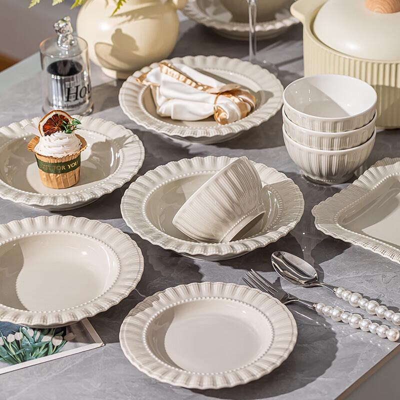 Moderanka 45-Piece Nordic Ceramic Dinnerware Set