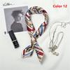 Gifts Elegant Women Silk Feel Satin Square Scarf Head Neck Hair Tie Band