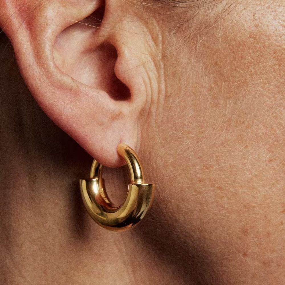 Серьги-кольца класса люкс, высококачественные серьги-пряжки, серьги-кольца, унисекс