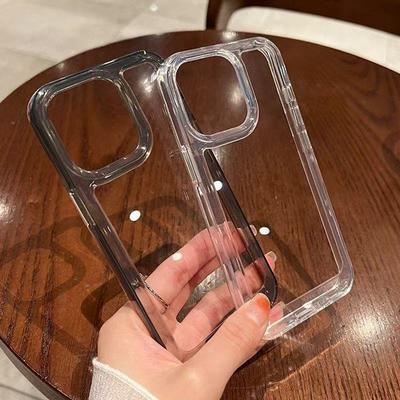 Силиконовый прозрачный противоударный чехол для телефона для IPhone 17 Pro Air 16 15 14 13 12 11 Pro Max XS XR 7 8 Plus Прозрачная защитная крышка