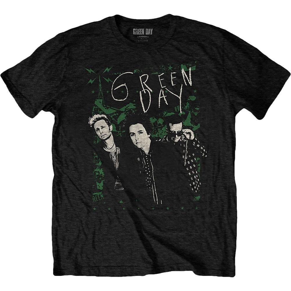 Men's Green Day Green Lean Slim Fit T-shirt Large Black