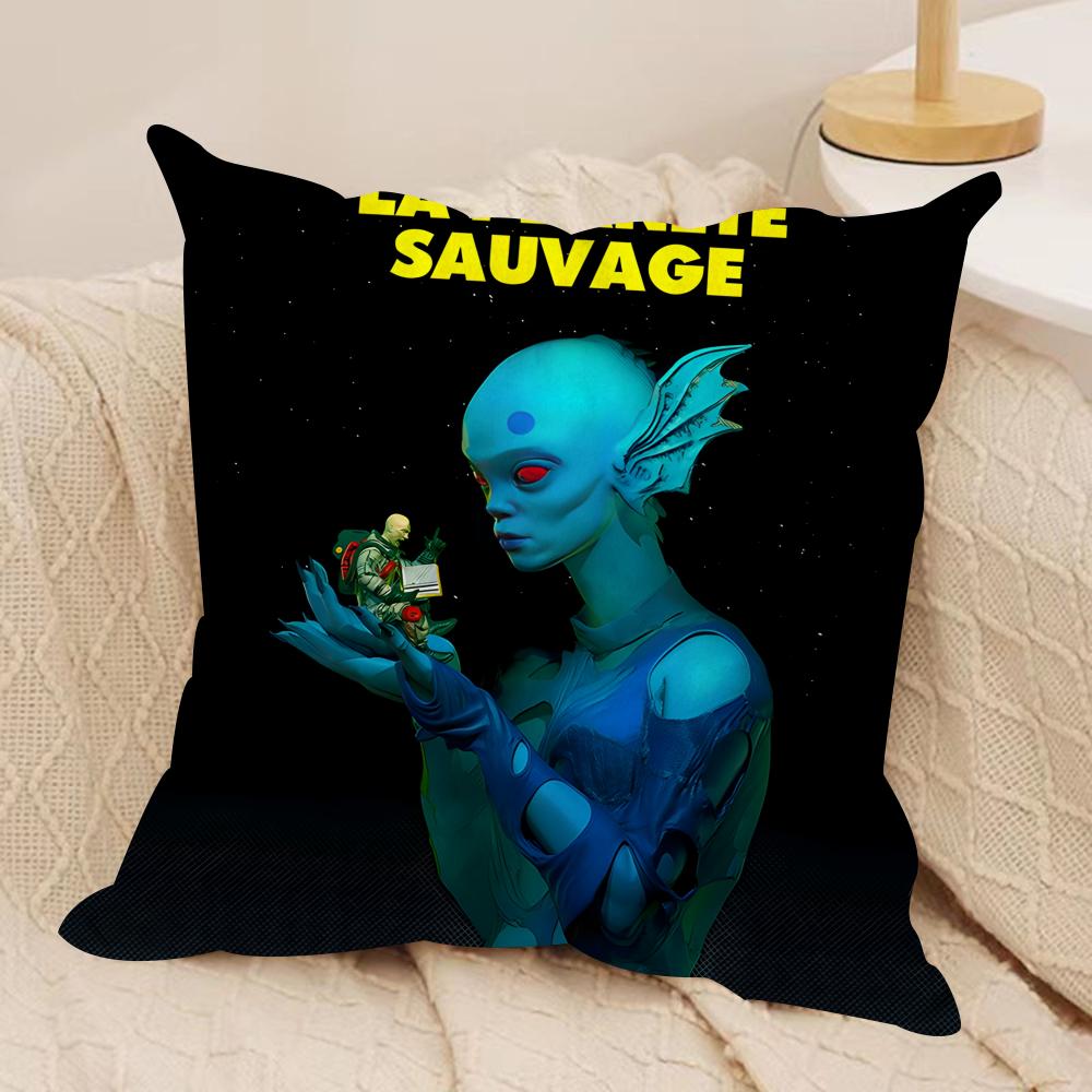 Фантастическая наволочка для подушки La Planete Sauvage, шелковистый короткий плюш, скрытая молния, пылезащитная наволочка для диванной подушки, для домашнего декора