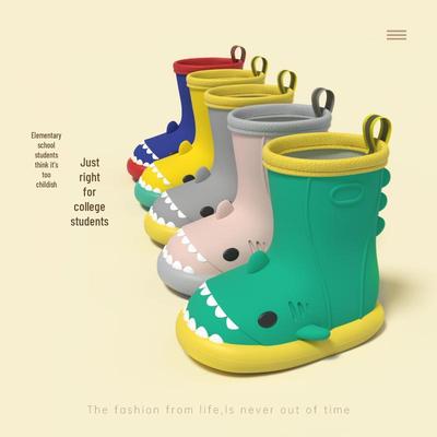 Женские резиновые сапоги «Акула» - Милые, Нескользящие, Водонепроницаемые, для помещений/улицы, Парные для родителей и детей, Модный летний стиль