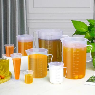 Пластиковые стаканчики 15/50/100/150/250/500/1000 мл Премиум прозрачный пластиковый мерный стакан с градуировкой Носик для переливания Без ручки Кухонный инструмент