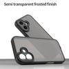 For iPhone 16 Case Drop Proof Airbags Frosted Translucent PC + TPU Phone Back Cover - Black