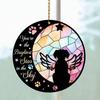 Pet Memorial Sun Catcher Dog Cat Suncatcher Pet Memorial Keepsake Stained Glass Style Hanging Decoration for Loss of Dog Sympathy Gift