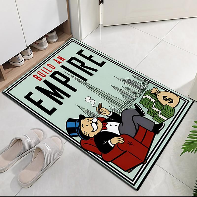 Monopoly Printed Carpetrugfor Office Chair Living Room Bedroom Kitchen Room Decor Gifts