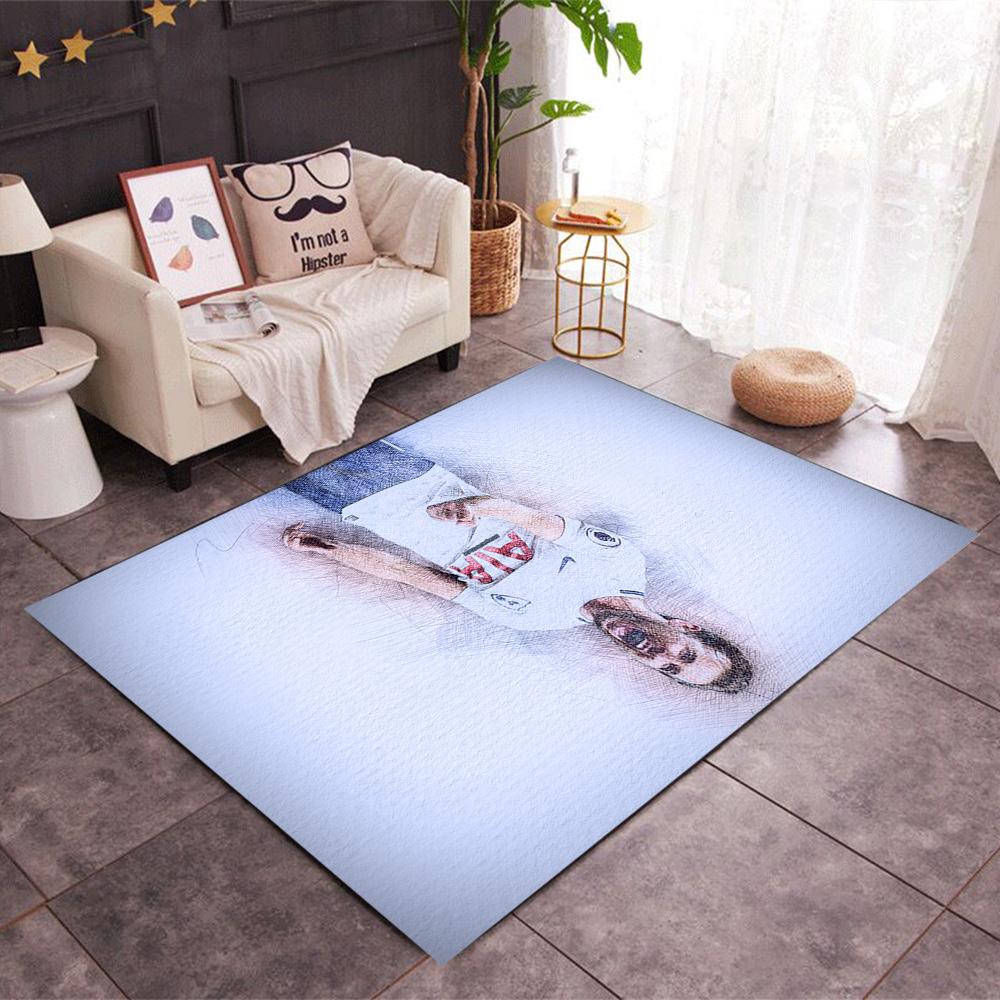 Tottenham Player Kit Floor Rug Office Rug Perfect for Kitchen Dining Room Entryway Hallway Antislip Carpet Decorate Offices Best for Christmas