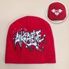Winter Street Hip Hop Knit Beanie Unisex Reversible Warm Alphabet Jacquard Cap