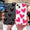 Роскошный чехол для телефона в форме сердца для iPhone 16 15 14 13 12 11 Pro Max Mini XS X XR 7 8 Plus SE 2 2020 Ударопрочный мягкий силиконовый чехол