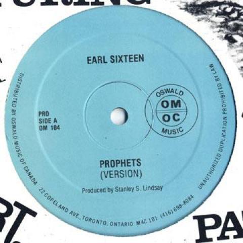 12inch Record EARL SIXTEEN / CASSEY MAN - Prophets / Who You Are OM104 Oswald Music CA 1983 Canada Reggae, Ska & Dub Used