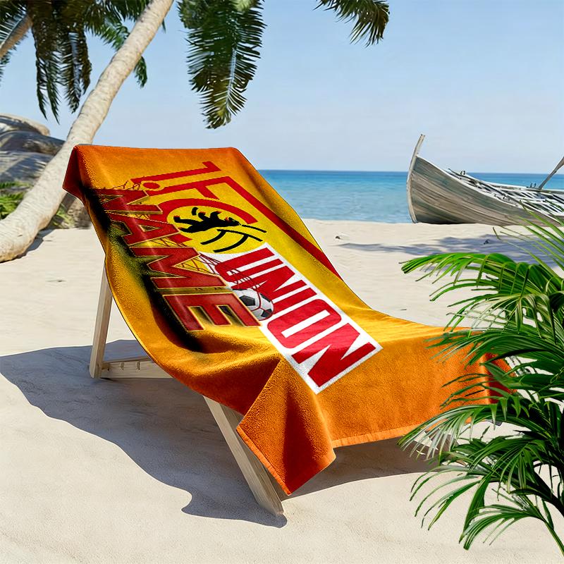 Custom Name,FC Union Berlin Print Beach Towel, Large Soft Quick Dry Towel for Beach Camping Swimming
