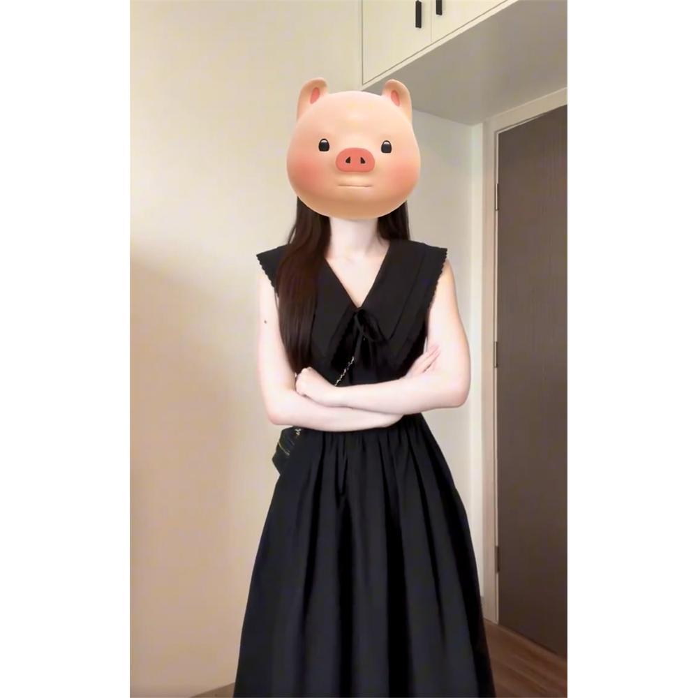 Черное платье без рукавов детское повседневное летнее новое платье с заниженной талией